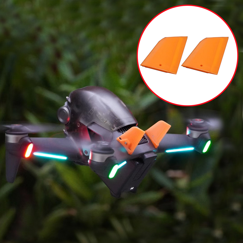 Drone 3D Modeling - ปีกท้ายแนวตั้งการบินทางอากาศพลศาสตร์ด้านหลังลดแรงต้านทาน 3D พิมพ์สมดุลเอ็มเพนเนจดัดแปลงอุปกรณ์เสริมสำหรับ DJI FPV RC