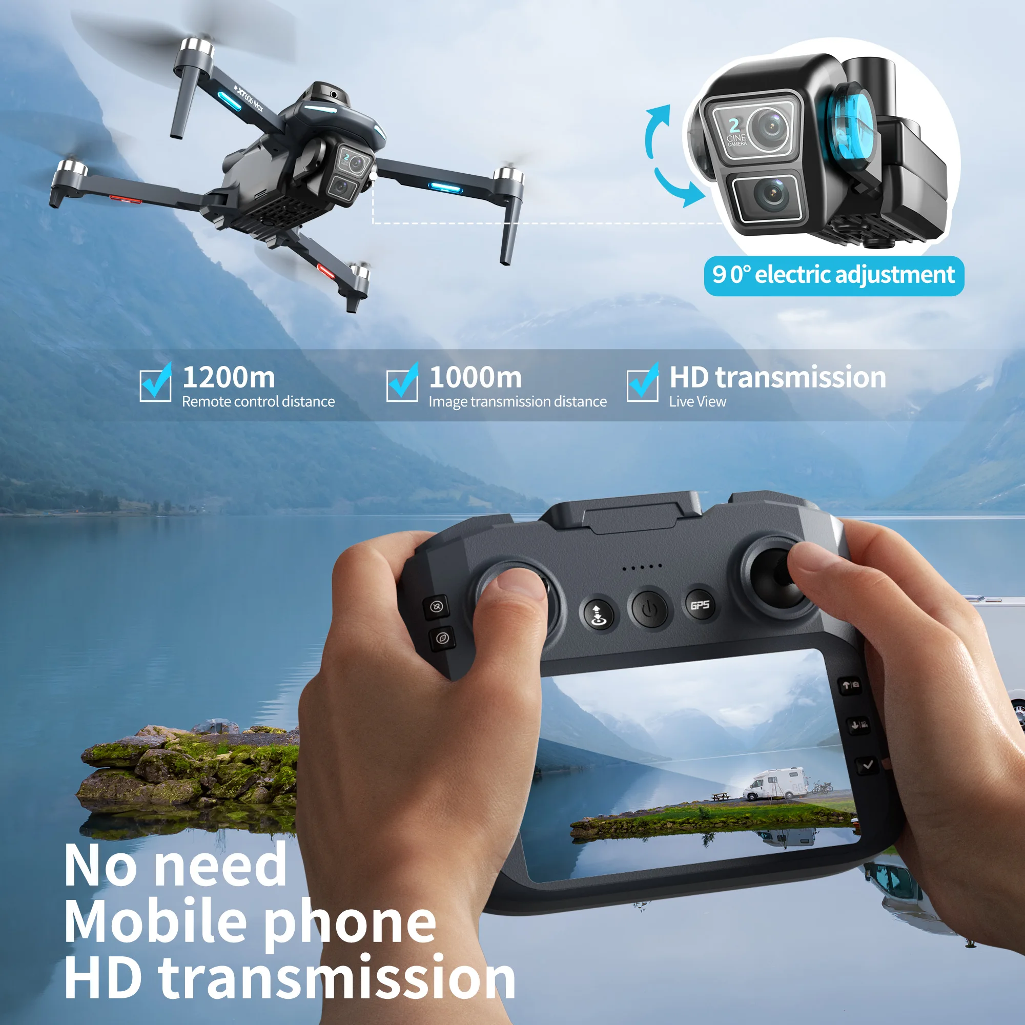 โดรน Lenovo XT606 ระดับมืออาชี - Drone Surveying บทวิจารณ์และราคา
