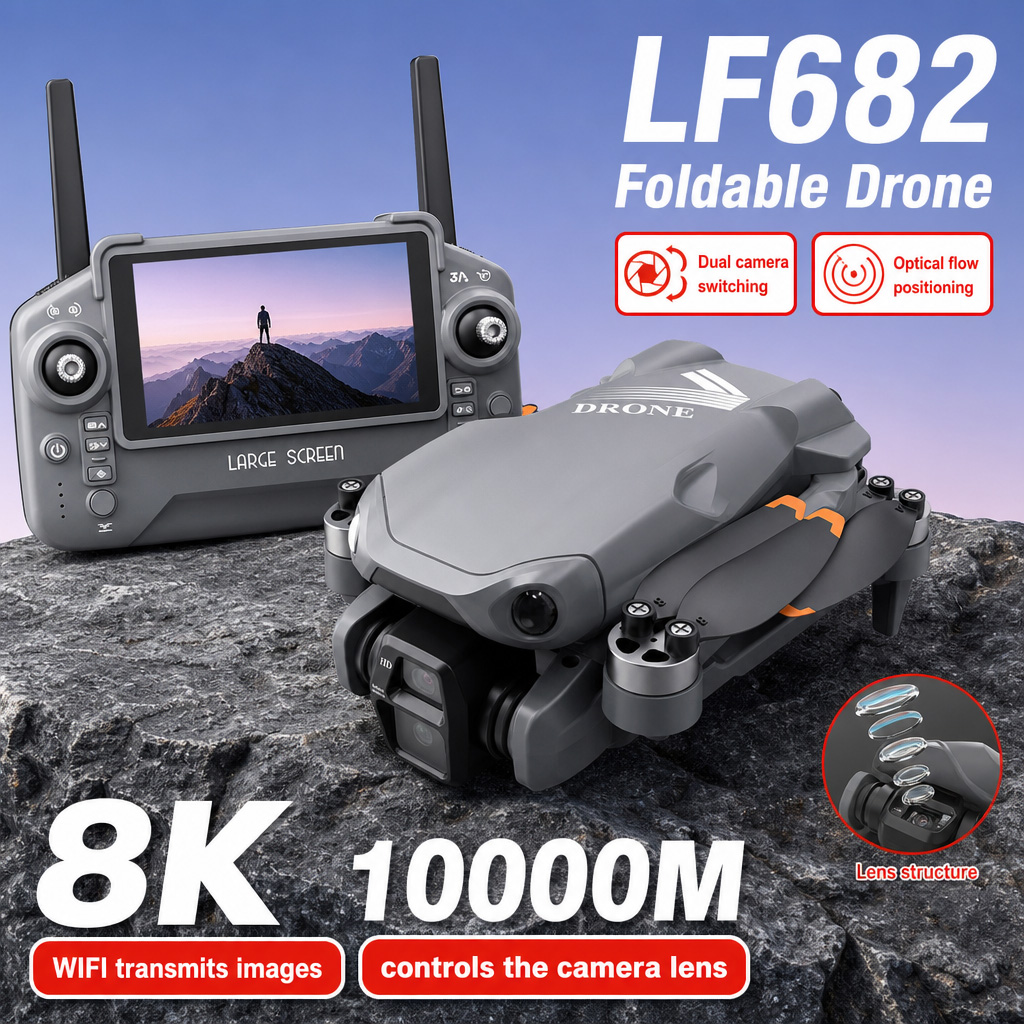 โดรนถ่ายภาพทางอากาศ LF682 8K H - Drone Cinematic บทวิจารณ์และราคา