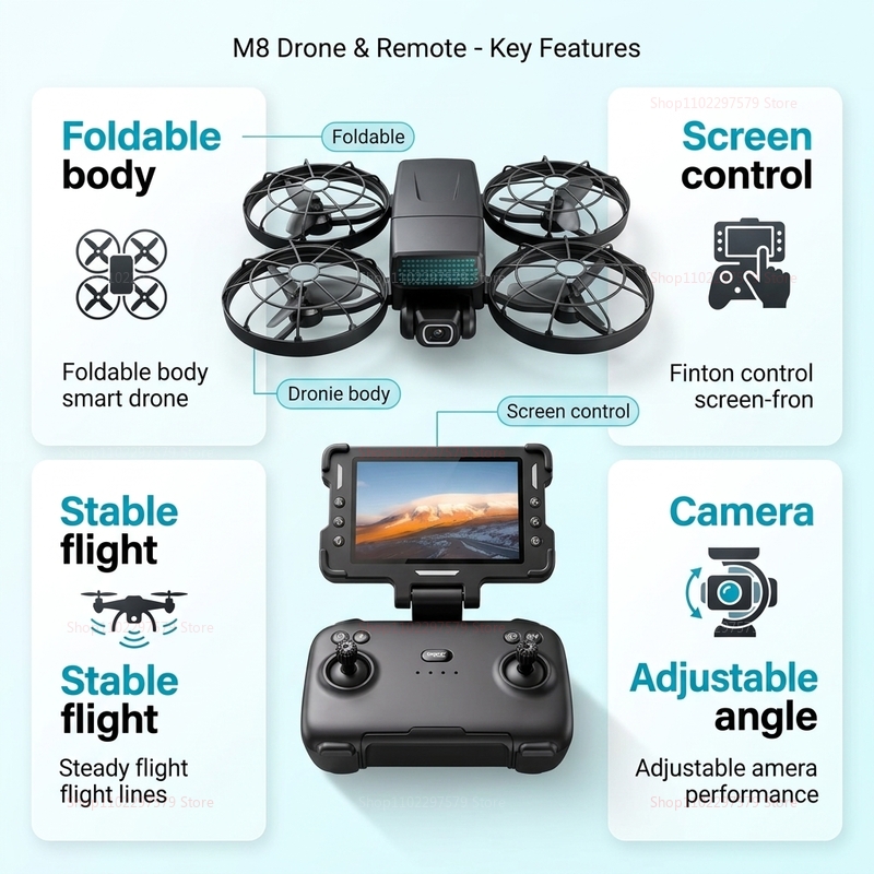 โดรนรุ่นใหม่ M8 GPS 8K ระดับมื - Drone Surveying บทวิจารณ์และราคา